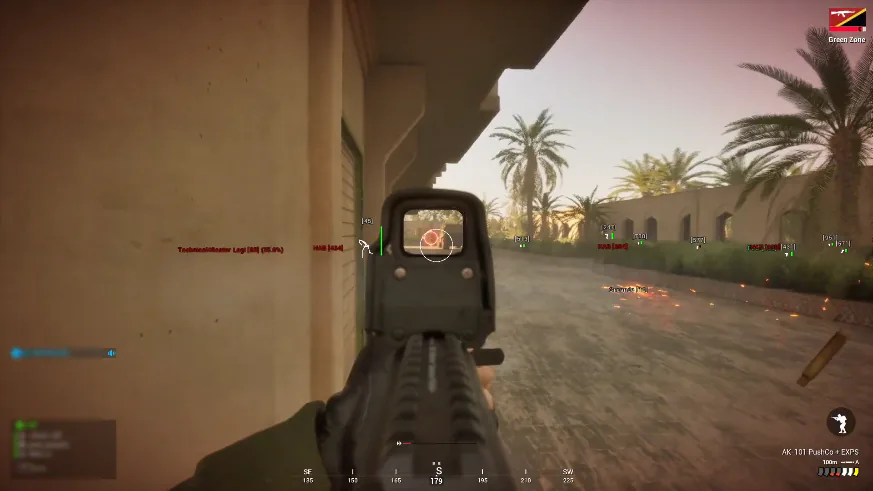 Squad close-quarters ESP with grenade and ammo overlays